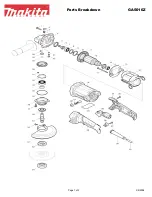 Preview for 1 page of Makita GA5010Z Parts Breakdown