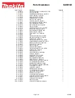 Preview for 2 page of Makita GA5010Z Parts Breakdown