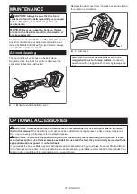 Preview for 21 page of Makita GAG04 Instruction Manual