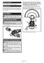 Предварительный просмотр 9 страницы Makita GAG08 Instruction Manual