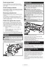 Preview for 9 page of Makita GAG14 Instruction Manual