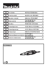 Предварительный просмотр 1 страницы Makita GD0603 Instruction Manual