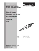 Предварительный просмотр 1 страницы Makita GE0600 Instruction Manual