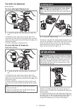 Предварительный просмотр 11 страницы Makita GWT07 Instruction Manual