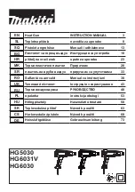 Preview for 1 page of Makita HG6031V Instruction Manual