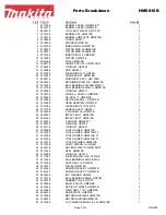 Предварительный просмотр 2 страницы Makita HM0810B Parts Breakdown