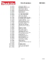 Предварительный просмотр 3 страницы Makita HM1242C Parts Breakdown