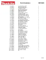 Предварительный просмотр 3 страницы Makita HM1304B Parts Breakdown