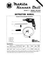 Preview for 1 page of Makita HP1030 Instruction Manual