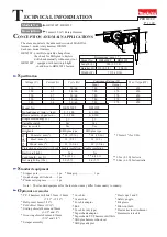 Предварительный просмотр 1 страницы Makita HR2450FT Technical Information