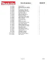 Предварительный просмотр 3 страницы Makita HR2470F Parts Breakdown