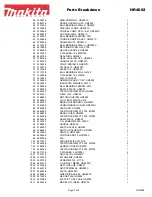 Preview for 3 page of Makita HR4002 Parts Breakdown