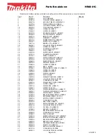 Предварительный просмотр 2 страницы Makita HR4041C Parts Breakdown