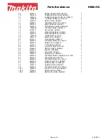 Предварительный просмотр 3 страницы Makita HR4041C Parts Breakdown