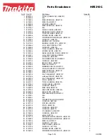 Предварительный просмотр 2 страницы Makita HR5210C Parts Breakdown