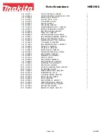 Preview for 4 page of Makita HR5210C Parts Breakdown