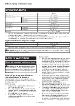 Preview for 2 page of Makita HS003GZ Instruction Manual