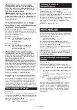 Preview for 120 page of Makita HS009G Instruction Manual