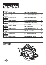 Preview for 1 page of Makita HS7611J Instruction Manual