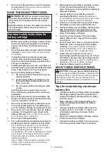 Предварительный просмотр 17 страницы Makita HW001GZ Instruction Manual