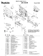 Makita JIG SAW M432 Parts Breakdown предпросмотр