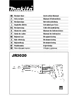 Preview for 1 page of Makita JR3020 Instruction Manual