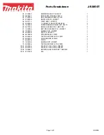 Preview for 3 page of Makita JR3050T Parts Breakdown