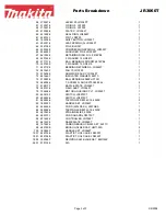 Предварительный просмотр 3 страницы Makita JR3060T Parts Breakdown