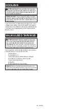 Preview for 46 page of Makita JV101DWYE Instruction Manual