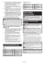 Preview for 8 page of Makita KT001GZ Instruction Manual