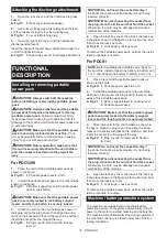 Preview for 16 page of Makita LM001C Instruction Manual