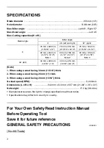 Preview for 2 page of Makita LS1011N User Manual