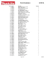 Предварительный просмотр 3 страницы Makita LS1013L Parts Breakdown