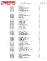 Предварительный просмотр 4 страницы Makita LS1013L Parts Breakdown