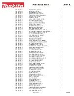 Предварительный просмотр 5 страницы Makita LS1013L Parts Breakdown