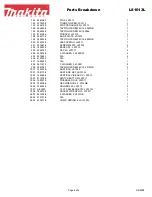 Предварительный просмотр 6 страницы Makita LS1013L Parts Breakdown