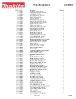 Предварительный просмотр 3 страницы Makita LS1030N Parts Breakdown