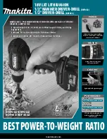 Preview for 1 page of Makita LXT BDF452Z Specifications