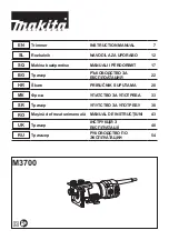 Makita M3700 Instruction Manual preview