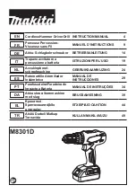 Preview for 1 page of Makita M8301DWE Instruction Manual