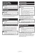 Preview for 5 page of Makita M9202 Instruction Manual