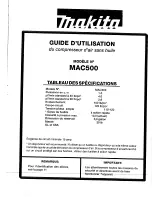 Предварительный просмотр 31 страницы Makita MAC500 Owner'S Manual