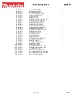 Preview for 3 page of Makita Makstar BSS610 Parts Breakdown