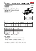 Makita Maktec MT190 Technical Information preview