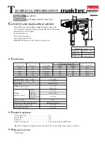 Preview for 1 page of Makita maktec MT813 Technical Information
