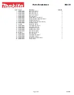 Preview for 2 page of Makita ML121 Parts Breakdown