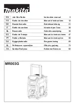 Preview for 1 page of Makita MR003G Instruction Manual