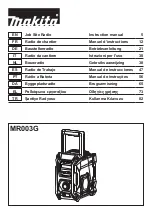 Preview for 1 page of Makita MR003GZ Instruction Manual