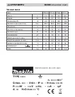 Предварительный просмотр 49 страницы Makita PF 0410 Operating Instructions Manual