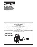 Makita PM7650HG Instruction Manual preview